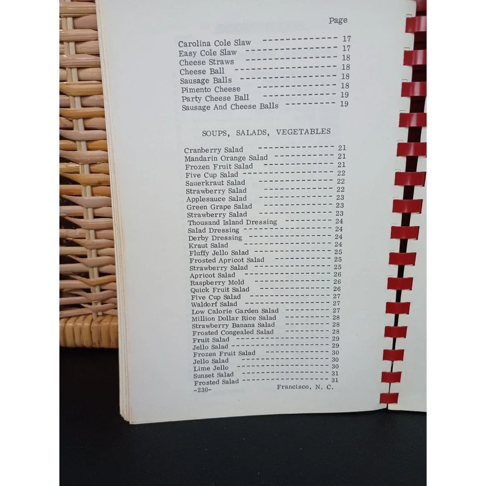 Francisco Recreational Department Cookbook‎ Francisco, NC 1978
